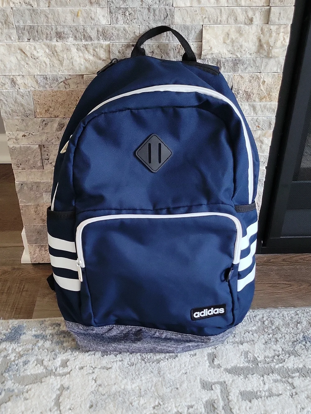 adidas Navy and White Men's Backpack